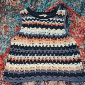 Universal Thread Multicolor Crochet Top/ Vest